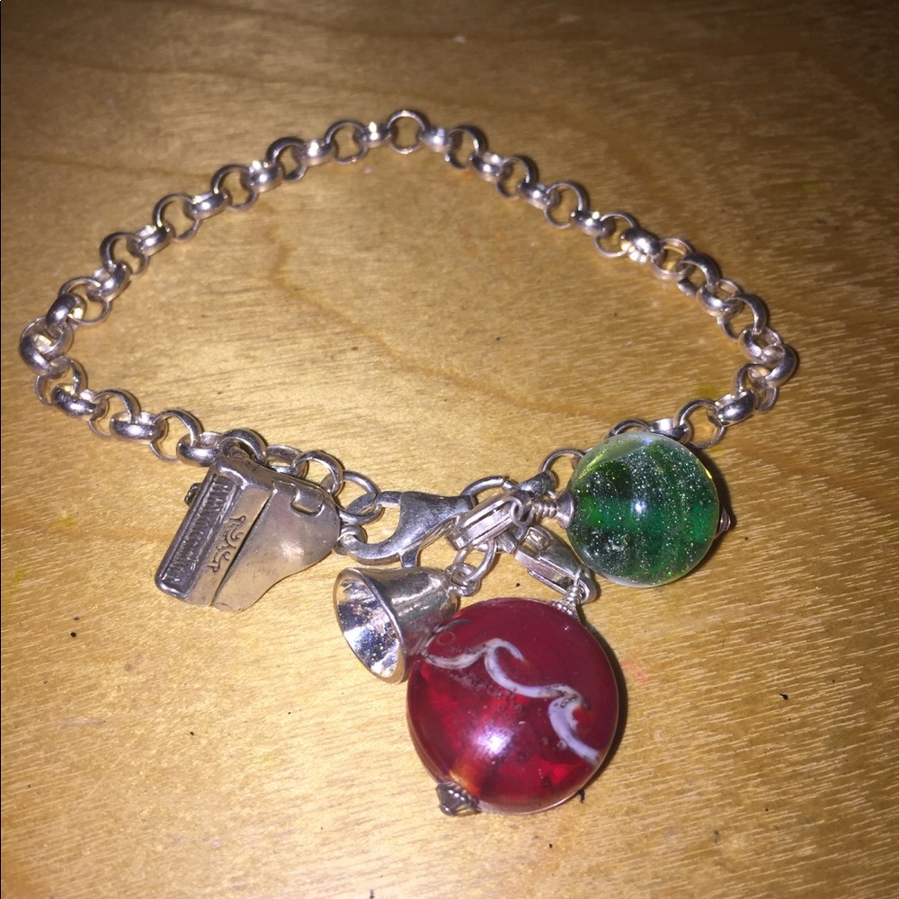 Silver charm bracelet